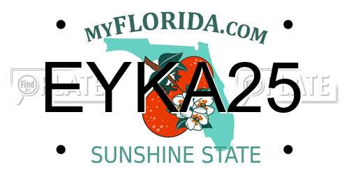 EYKA25 Florida License Plate