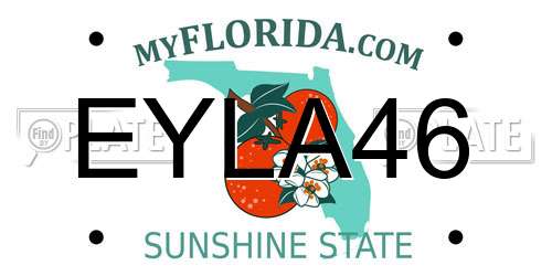 EYLA46 Florida License Plate
