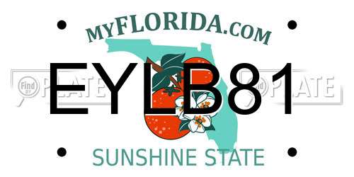 EYLB81 Florida License Plate
