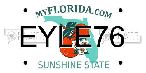EYLE76 Florida License Plate