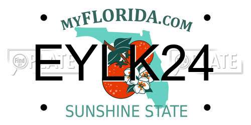 EYLK24 Florida License Plate