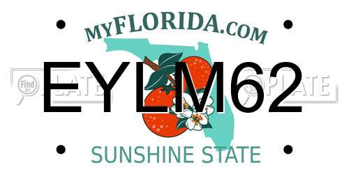 EYLM62 Florida License Plate