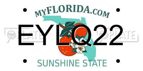 EYLQ22 Florida License Plate