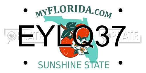 EYLQ37 Florida License Plate