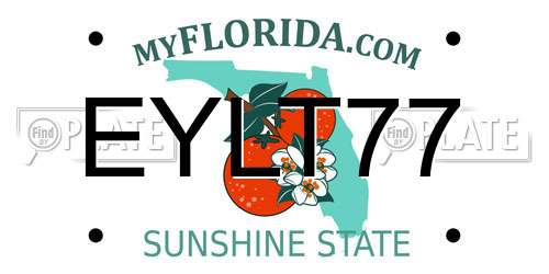 EYLT77 Florida License Plate