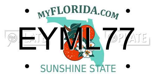 EYML77 Florida License Plate