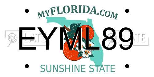EYML89 Florida License Plate