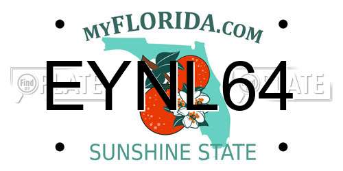 EYNL64 Florida License Plate
