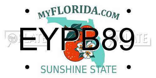 EYPB89 Florida License Plate