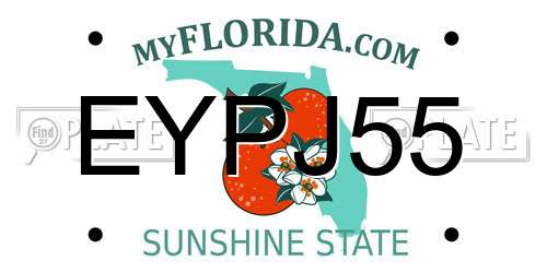 EYPJ55 Florida License Plate