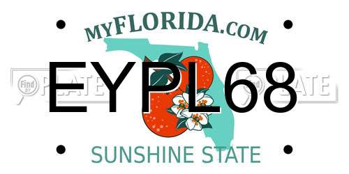 EYPL68 Florida License Plate