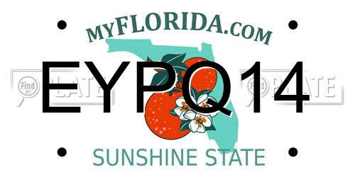 EYPQ14 Florida License Plate