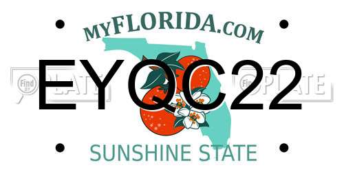 EYQC22 Florida License Plate