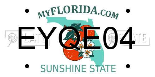 EYQE04 Florida License Plate