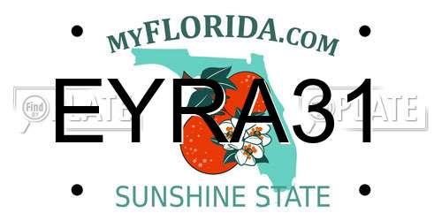 EYRA31 Florida License Plate