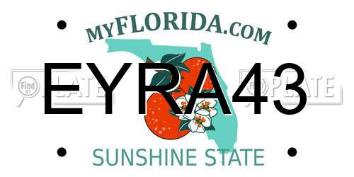 EYRA43 Florida License Plate