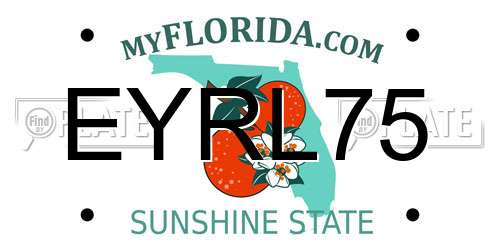 EYRL75 Florida License Plate