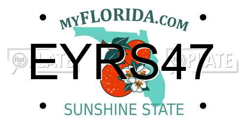 EYRS47 Florida License Plate