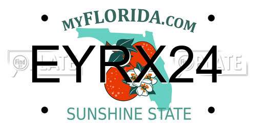 EYRX24 Florida License Plate