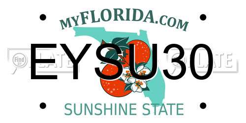 EYSU30 Florida License Plate