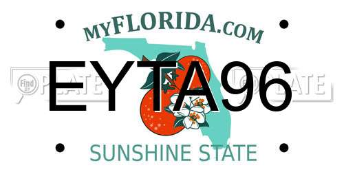 EYTA96 Florida License Plate