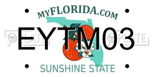 EYTM03 Florida License Plate