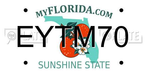 EYTM70 Florida License Plate