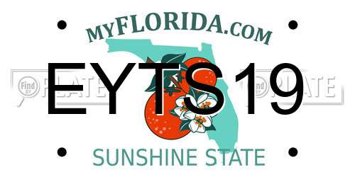 EYTS19 Florida License Plate