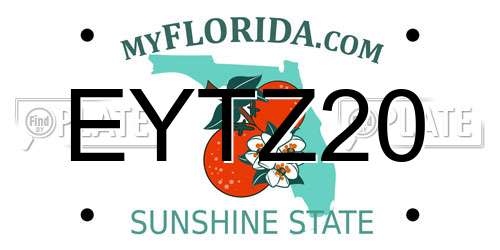 EYTZ20 Florida License Plate