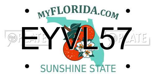 EYVL57 Florida License Plate