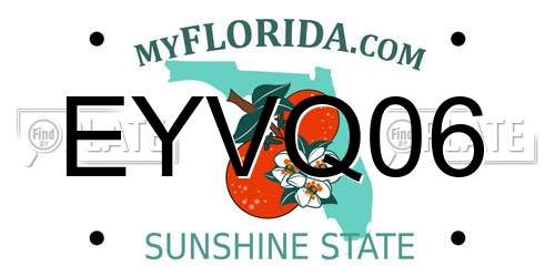 EYVQ06 Florida License Plate