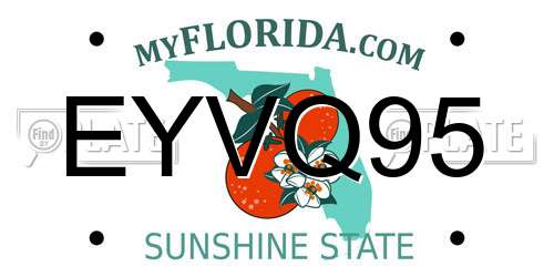 EYVQ95 Florida License Plate