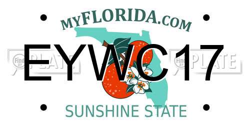 EYWC17 Florida License Plate