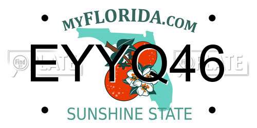 EYYQ46 Florida License Plate
