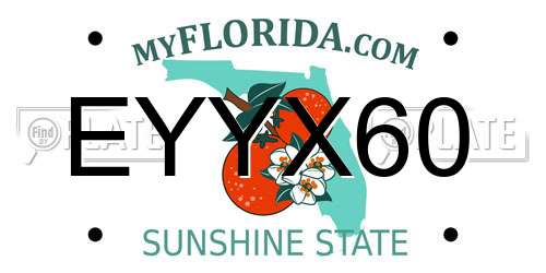 EYYX60 Florida License Plate