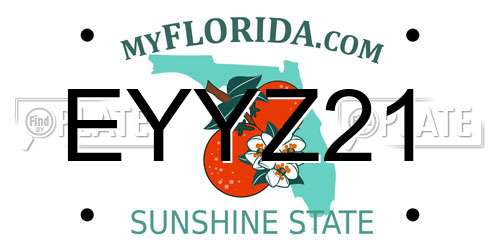 EYYZ21 Florida License Plate