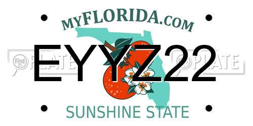 EYYZ22 Florida License Plate