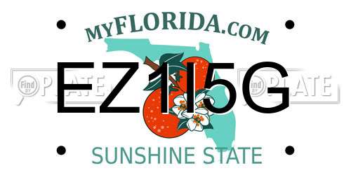EZ1I5G Florida License Plate