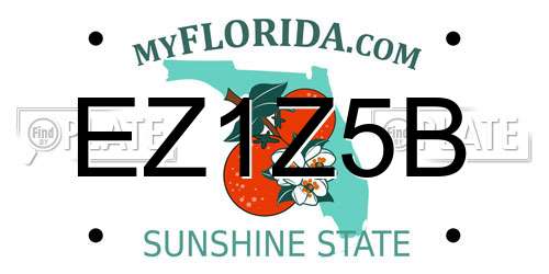 EZ1Z5B Florida License Plate