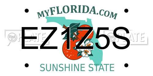 EZ1Z5S Florida License Plate