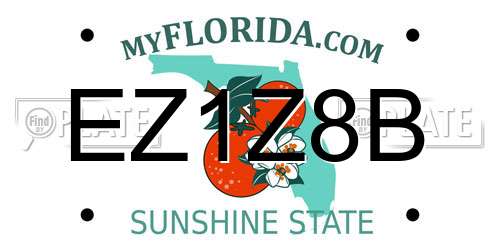 EZ1Z8B Florida License Plate