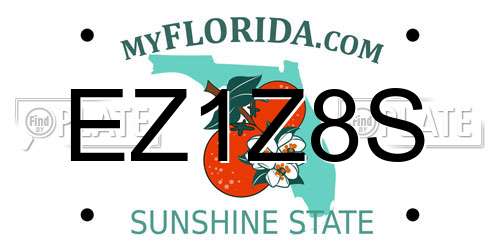 EZ1Z8S Florida License Plate