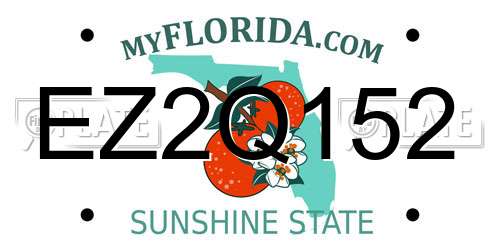 EZ2Q152 Florida License Plate