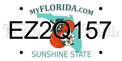 EZ2Q157 Florida License Plate