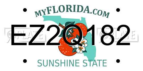 EZ2Q182 Florida License Plate