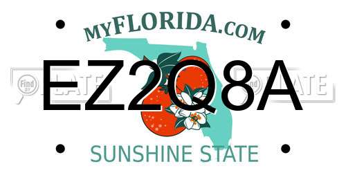 EZ2Q8A Florida License Plate