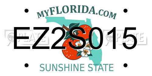 EZ2S015 Florida License Plate