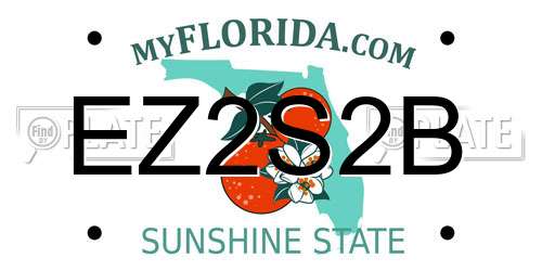 EZ2S2B Florida License Plate