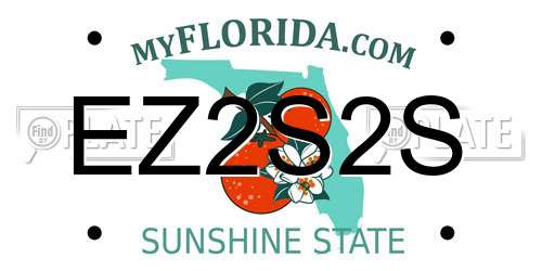EZ2S2S Florida License Plate