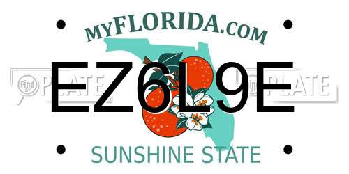 EZ6L9E Florida License Plate